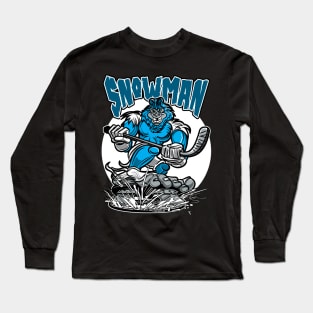 Abominable Snowman Hockey Player Mascot Long Sleeve T-Shirt